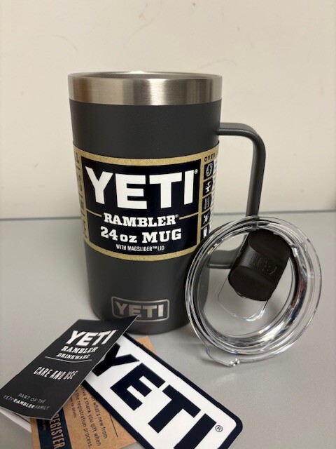 Charcoal YETI® 24oz Rambler Beer Mug - Authentic - Brand New VII Magslider gallery