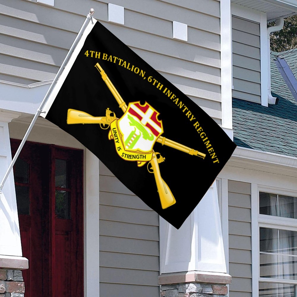 4th Battalion 6th Infantry Regiment US Army Flag 3x5Feet with Brass Grommets gallery