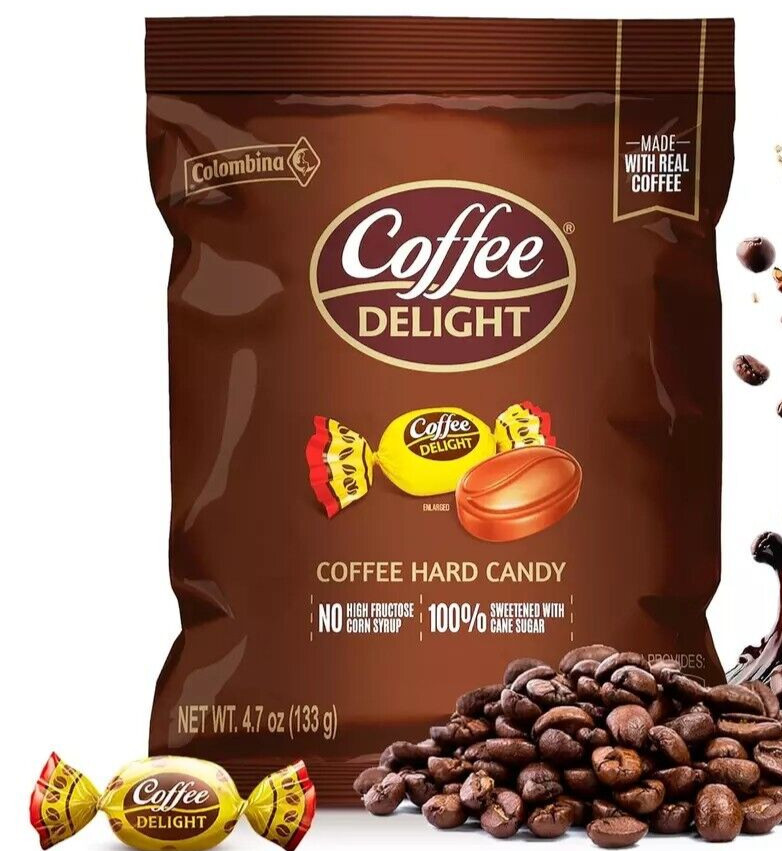 COLUMBINA Coffee Delight Hard Candy- Made with 100% Coffee- {LOT OF 2 BAGS} gallery