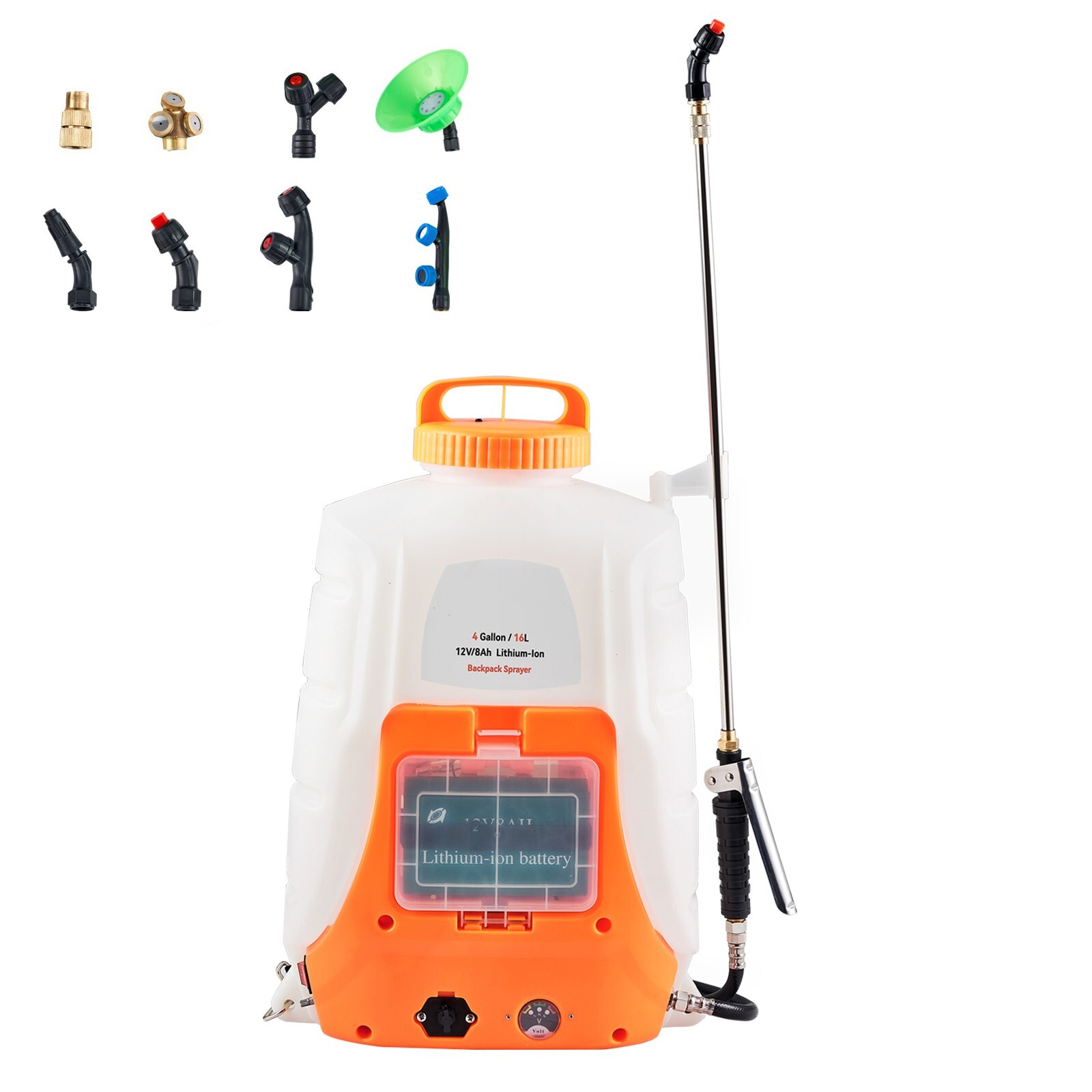 Battery Powered Backpack Sprayer 4 Gal Tank 0-90 PSI Adjustable Pressure gallery