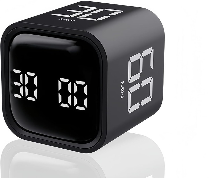 Digital Cube Pomodoro Timer Desk Rechargeable Productivity Timer 5/10/30/60Min & gallery