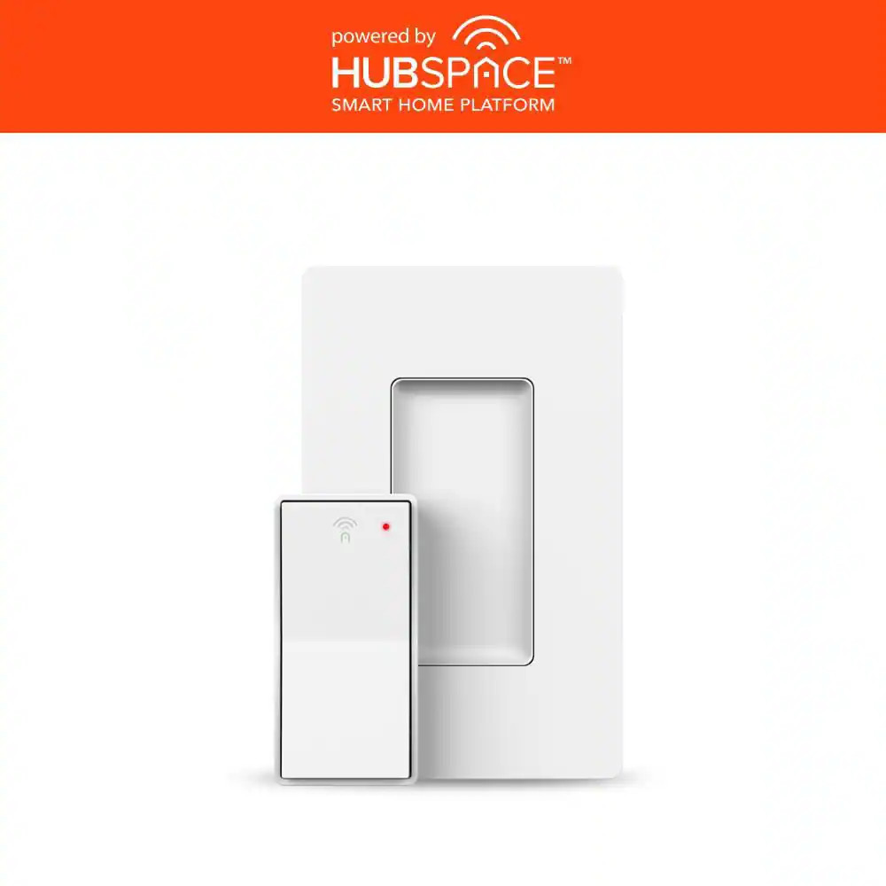 Smart Remote Rocker Switch with Bluetooth, No-Hub Required, Battery Powered, Whi gallery