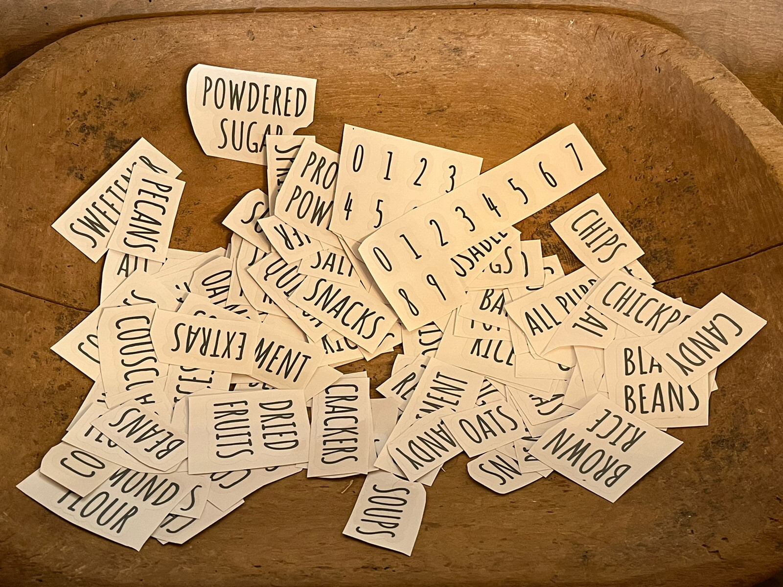 Farmhouse Single Pantry Organizing Labels Food Jar & Canister U PICK READ B132 gallery