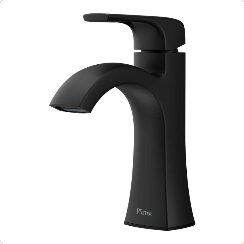 Pfister Bruxie SingleHandle Single-Hole Bathroom Faucet w/ Deckplate & Drain Kit gallery