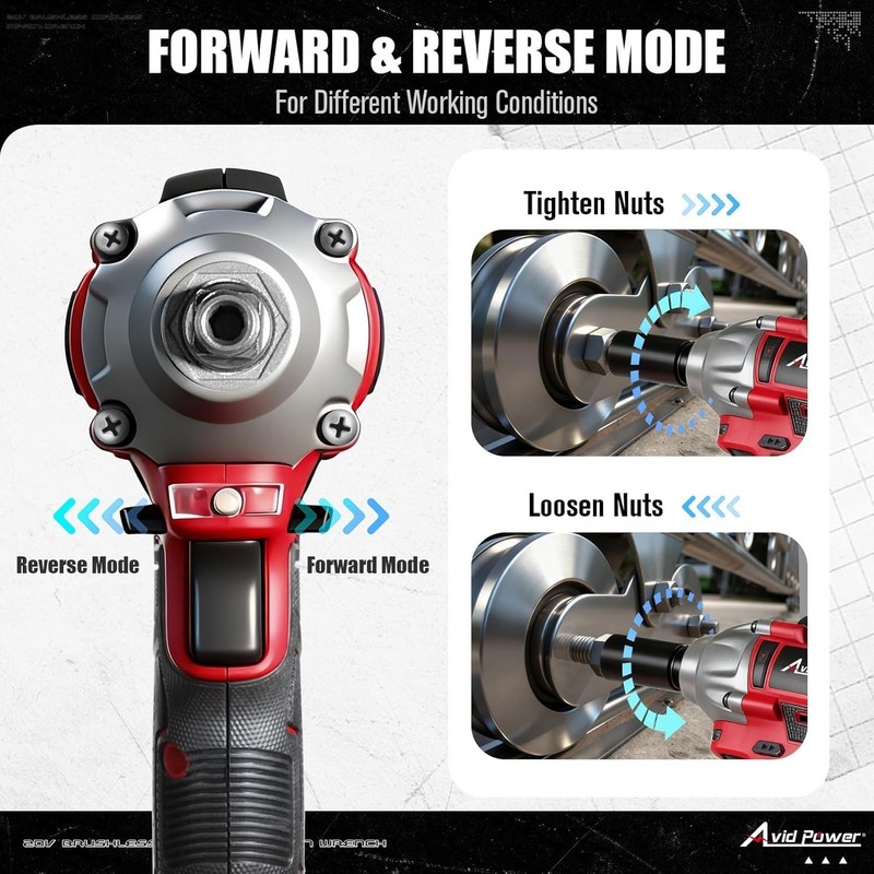 High-Performance 20V Cordless Impact Wrench - 4 Impact Sockets Included gallery