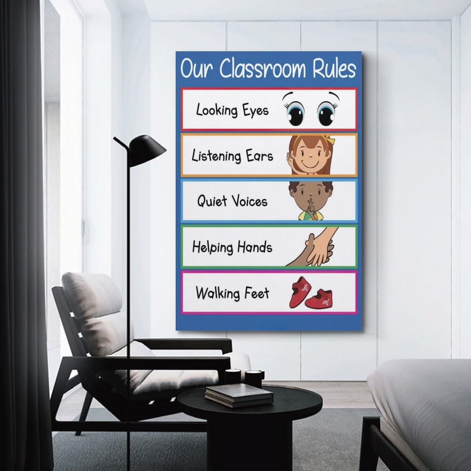 ZHAOYZZY Preschool Classroom Rules Poster 18"L x 12"W, Style-3 gallery