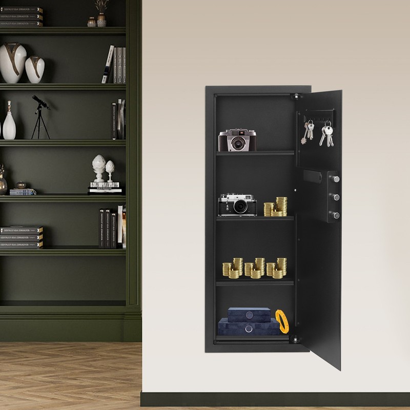 Fireproof Hidden Lock Wall Safe With Keys Cash Jewelry Superior Home Security gallery