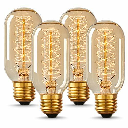 Vintage Edison Light Bulb,Antique Style,Warm White,Amber Glass,110-130V, 4 Pack gallery