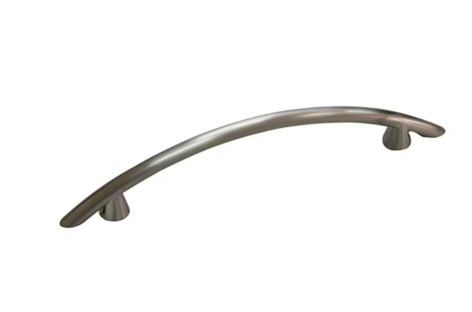 Style Selections 4PK 3-7/9in Center-Center Satin Nickel Arch Handle Drawer Pulls gallery