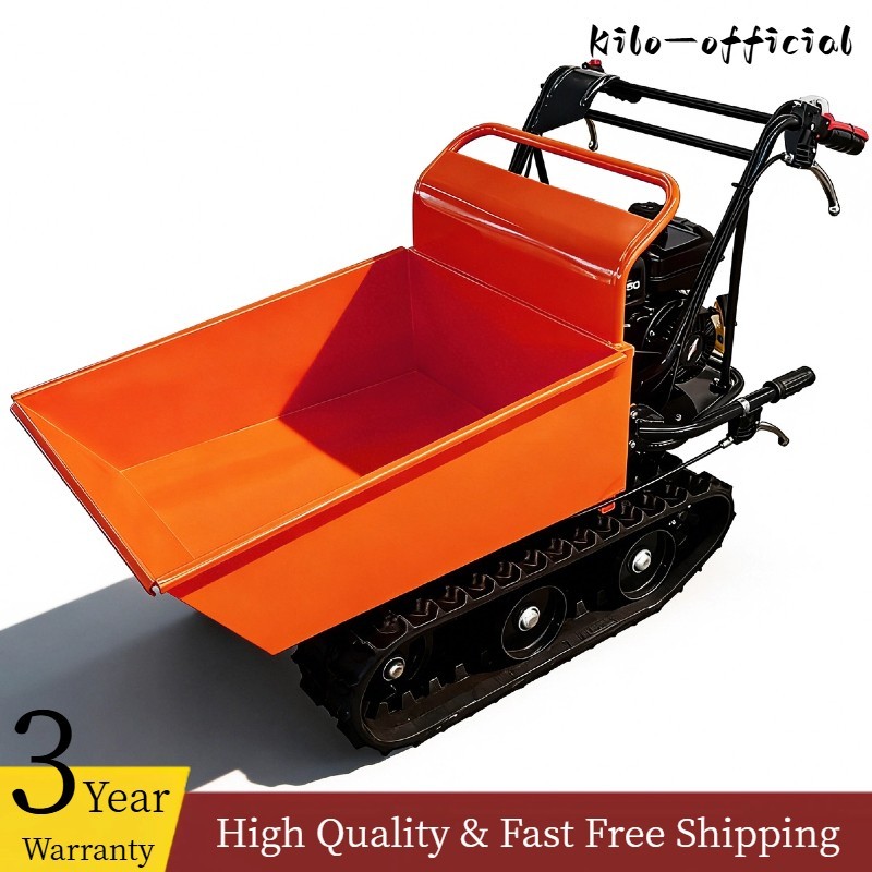 660lb Loading Track Barrow Gas Powered Welded Bucket B&S CR950 6.5HP 208cc 3F+1R gallery