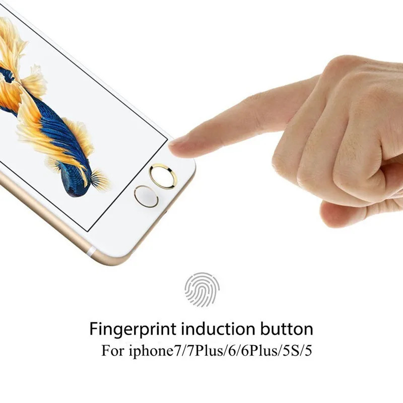 5PCS Home Button Sticker for iPhone 8 7 6S Touch ID Anti-Sweat Protector gallery