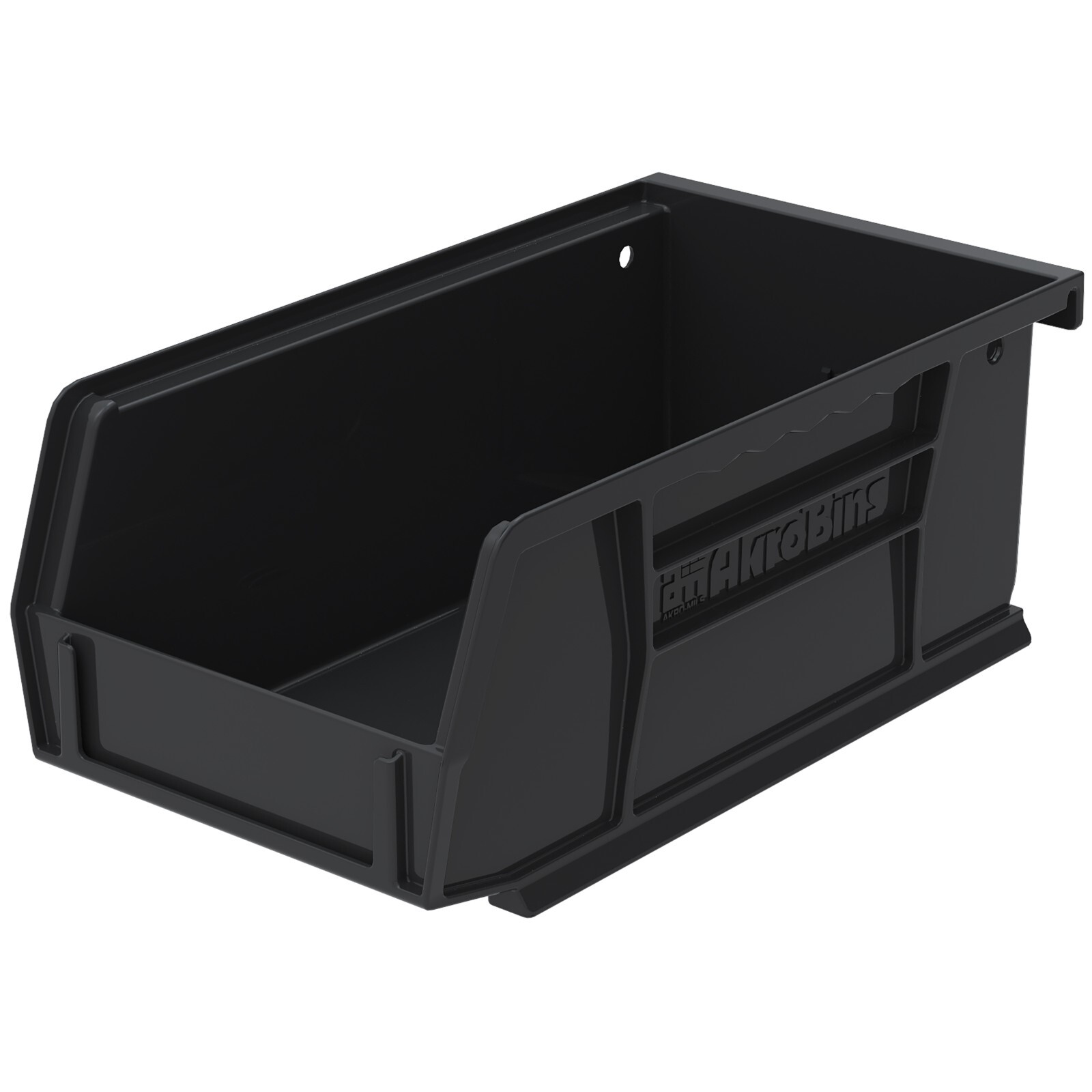 Akro-Mils 30220 Black Plastic Storage Bin Hanging Stacking Containers 6pk gallery
