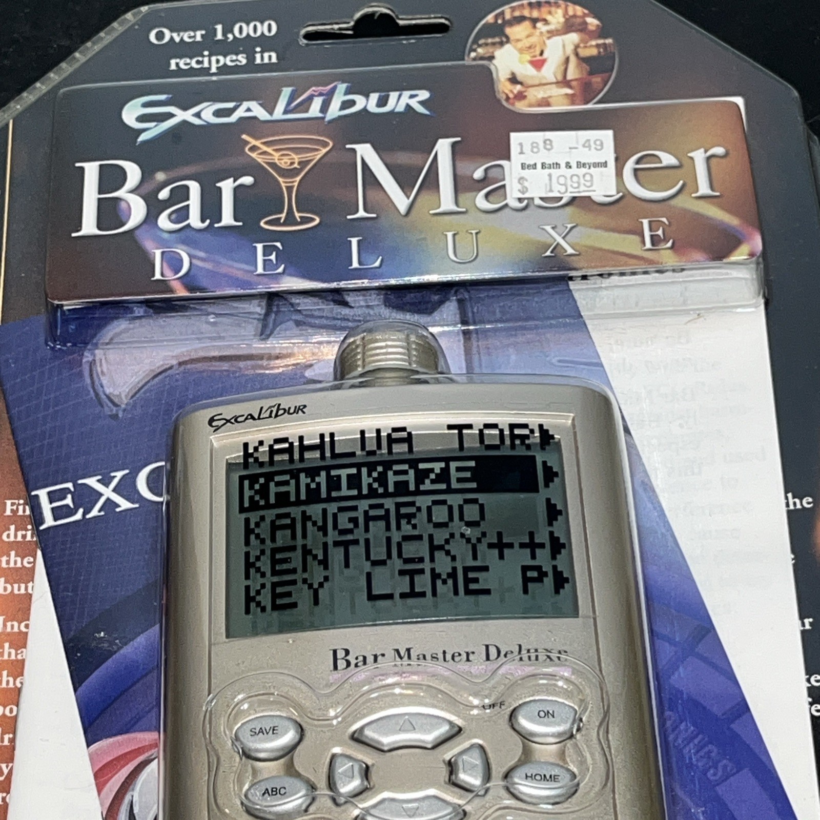 Excalibur BAR MASTER DELUXE Talking Electronic Bartender Guide NEW SEALED gallery