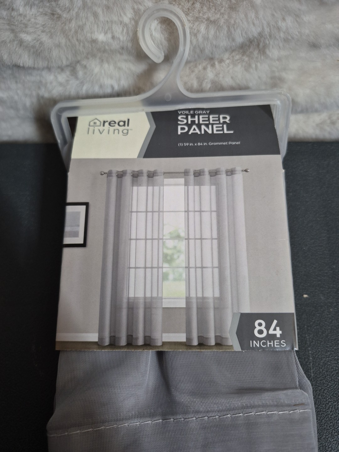 Real Living Shee Panel Voile Gray Grommet Panel 59x84 In gallery