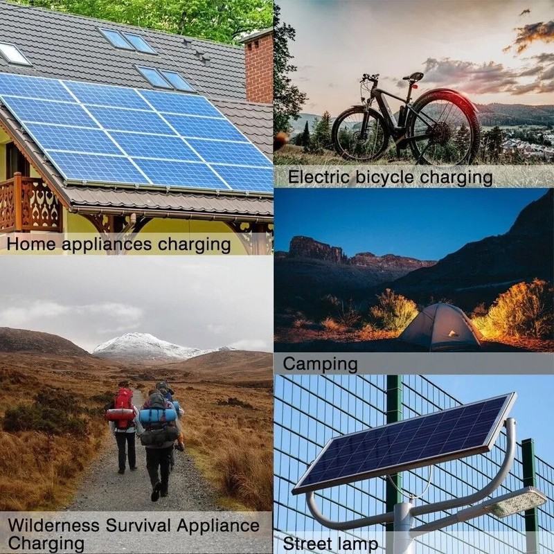 200 Watts Solar Panel Kit 12V 100A Battery Charger with Controller Caravan Boat gallery