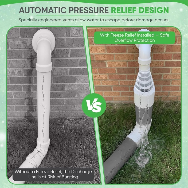 PumpSpy Sump Pump Discharge Freeze Protection - Transition from 1.5" Pipe to 4" gallery