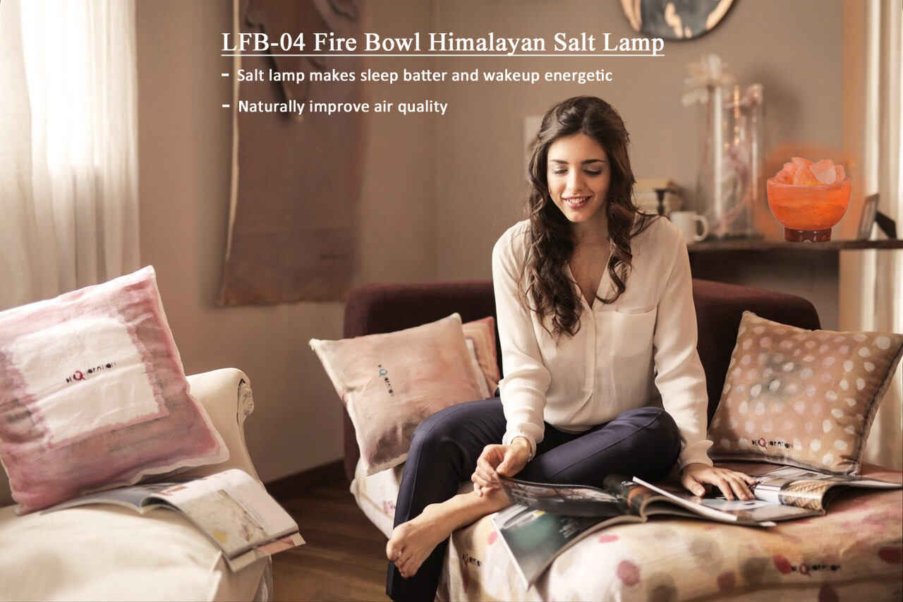 IndusClassic Fire Bowl Himalayan Crystal Rock Salt Lamp Ionizer Air Purifier gallery
