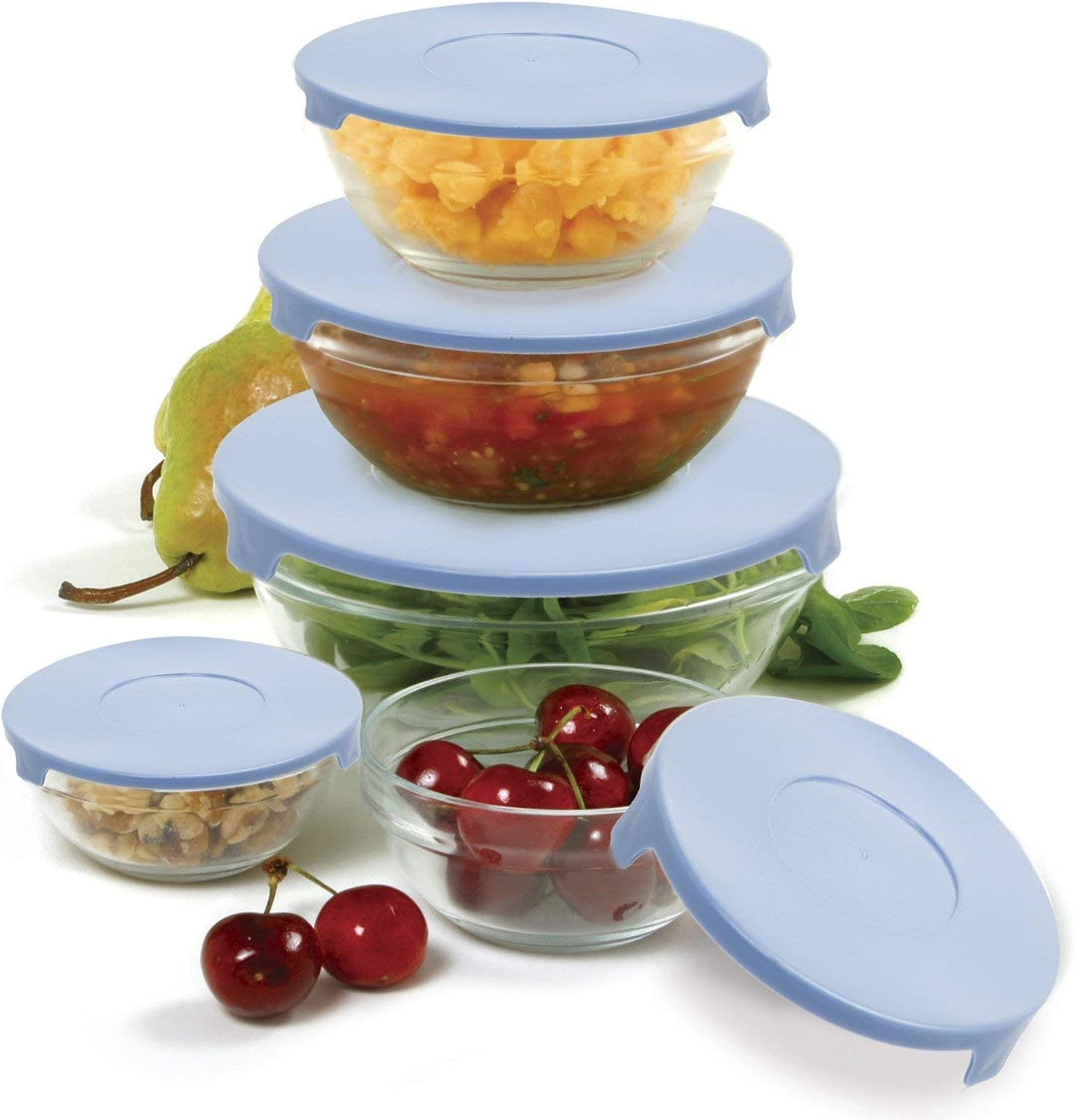 10-Piece Nesting Glass Mixing/Storage Bowls with Lids gallery