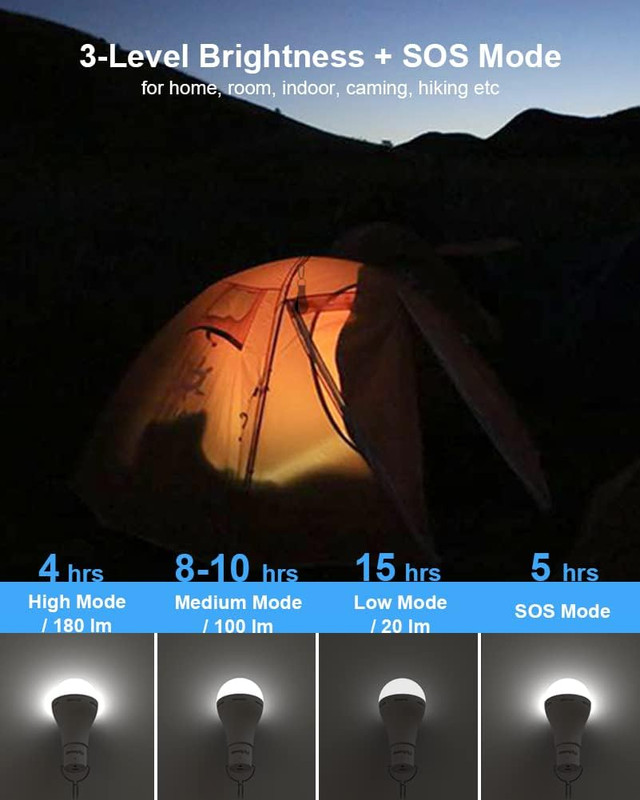 USB Rechargeable Light Bulbs with Remote, 4 Light Modes + Timer, 1200 mAh Rechar gallery
