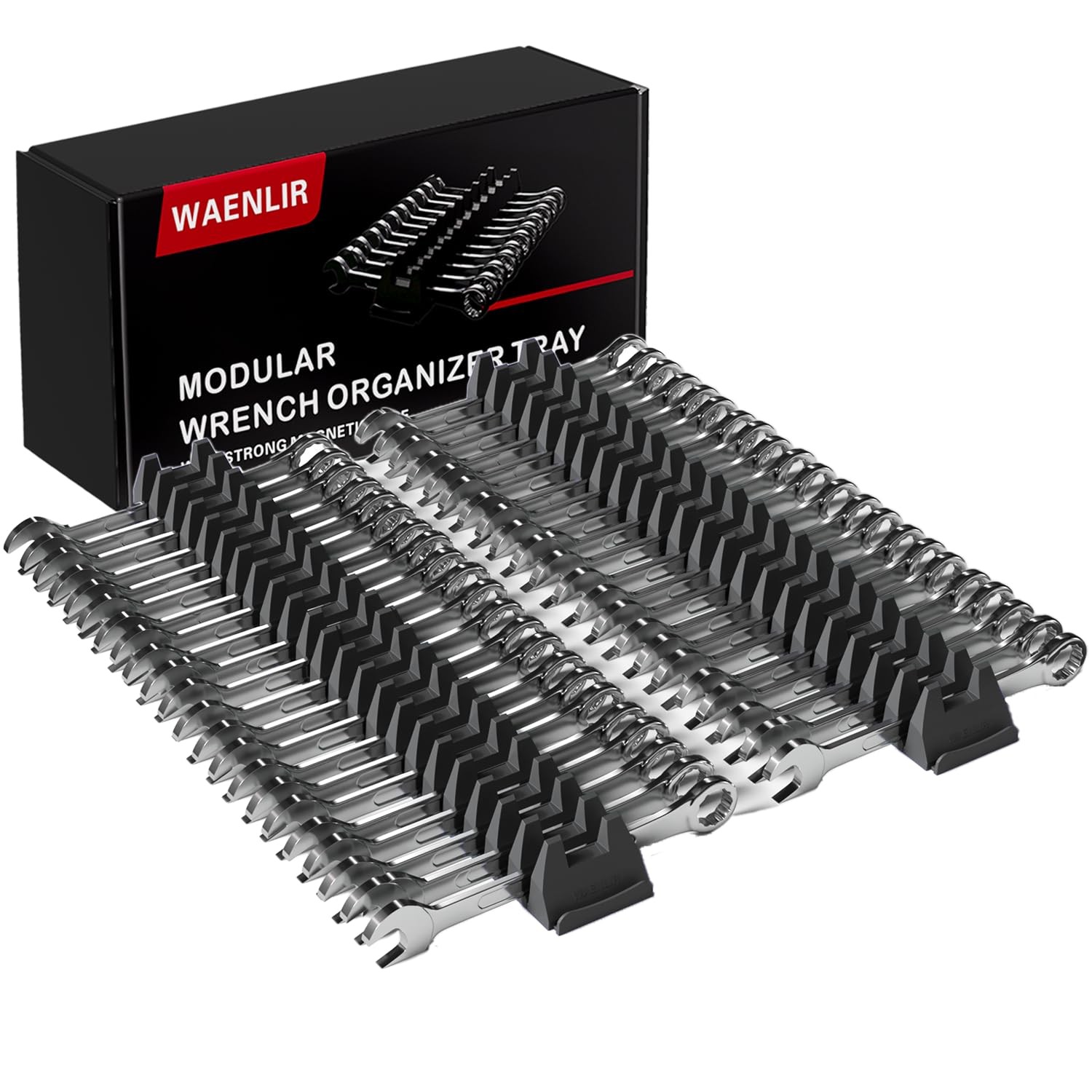 48PC Magnetic Wrench Organizer Set Tool Storage Rack Drawer Organizer Tool gallery