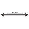 Room Darkening Wrap Around Curtain Rod 28-48" Dark Bronze Heavy Duty Steel gallery