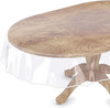 Clear Oval Table Cover Protector 60 x 90 Inches Oval Shape Plastic Transparent C gallery