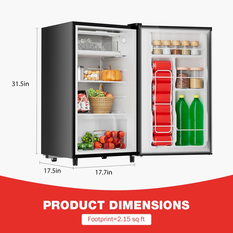 Quiet Compact Mini Fridge with Freezer Compartment, Single Door Design gallery