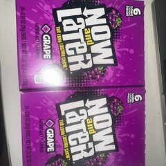 2 Boxes Now & Later Grape Long Lasting Chews 0.93oz /26g each (24 Count) Boxes