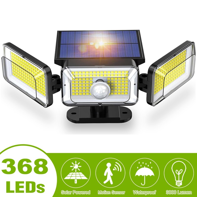 2 Pack LED Motion Sensor Solar Lights ,Outdoor IP65 Waterproof Security Lamp gallery