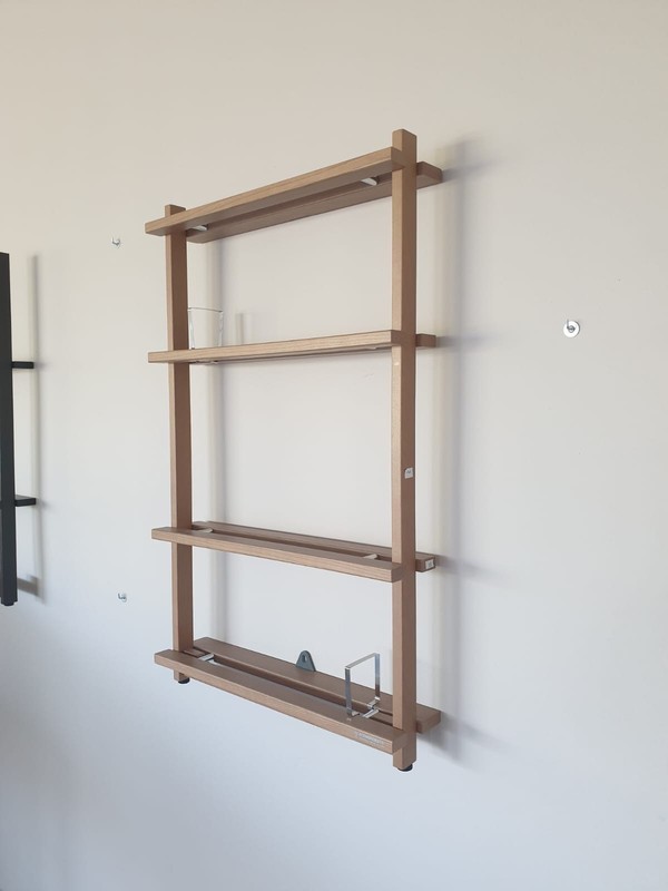 foppapedretti solid beech wood modular bookcase, 60x13x97 gallery