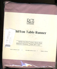 New RCZ DECOR 120″ by 120 INCH CHIFFON TABLE RUNNER DUSTY ROSE Silky Touch #587