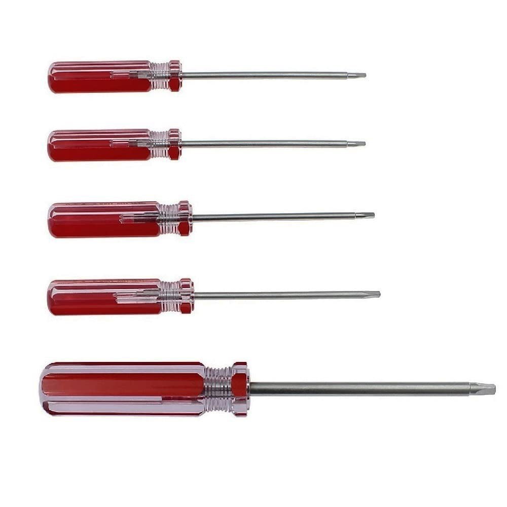 Fongmore 5 Pcs Triangle Head Magnetic Screwdrivers Set 1.8mm 2.0mm 2.3mm Red gallery