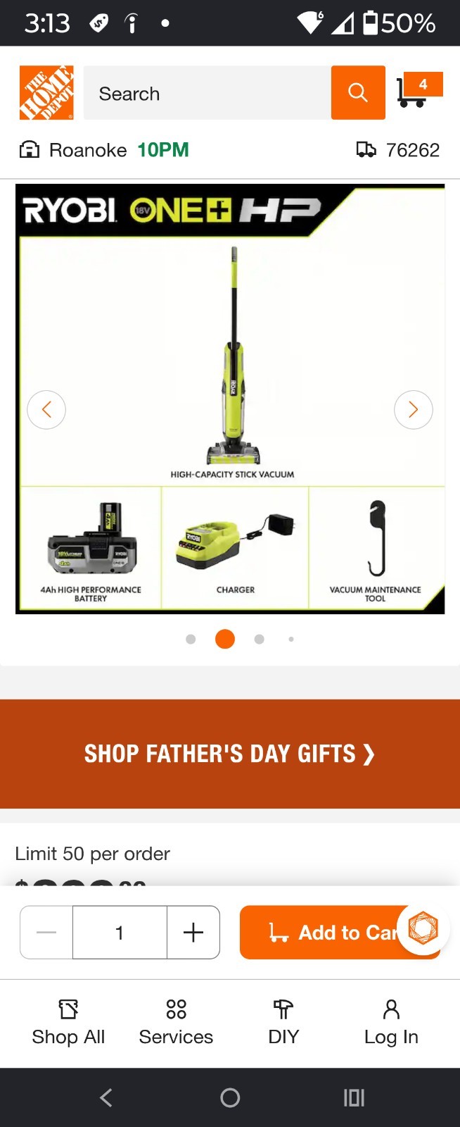 New Open Box RYOBI ONE+ 18V HP High-Capacity Stick Vacuum Kit Green PBLSV718B gallery
