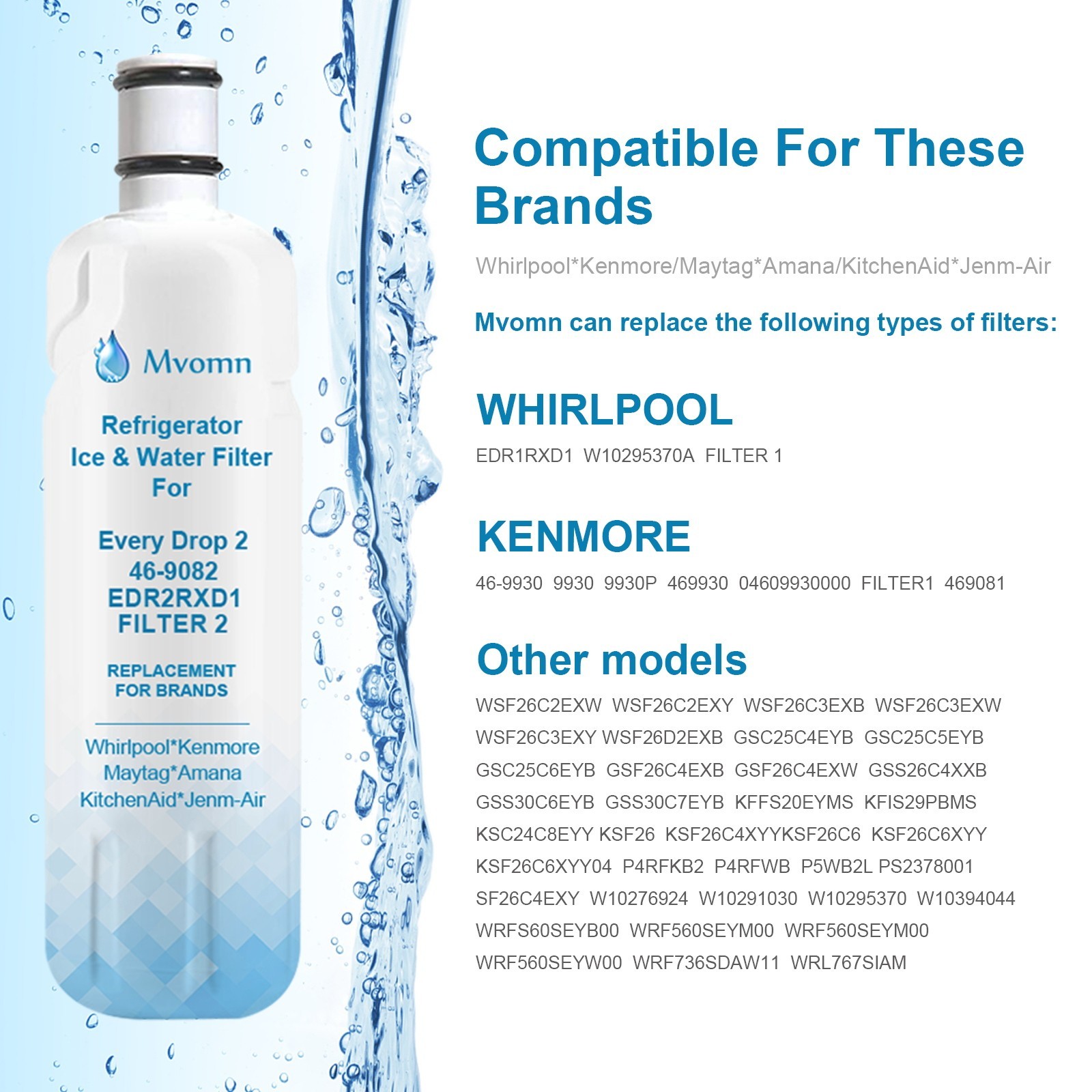 3 PackS Kenmore 9082 Replacement Refrigerator Water Filter for 469082 9903 USA gallery