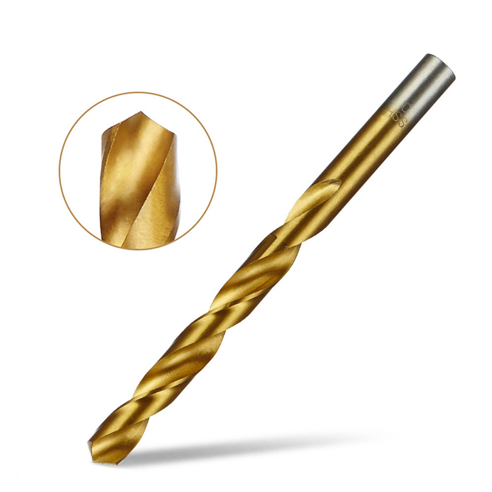20-piece 1/4" Round Shank HSS Titanium Coated Twist Drill Bits for Metal gallery