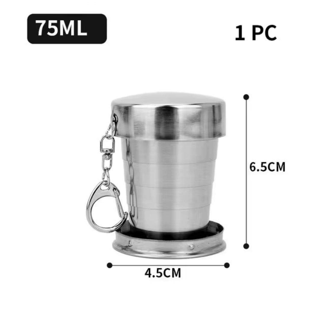 Stainless Steel Portable Outdoor Telescopic Collapsible Folding Cup Bugbag gallery