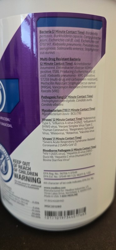 2 Pack, Medline. Micro Kill 2 Germicidal Wipes for Health Care, 160 CT gallery