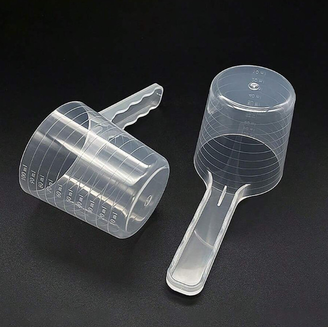2pcs 100ml Plastic Measuring Spoons - Pet Food & Feeding Scoops - NEW gallery