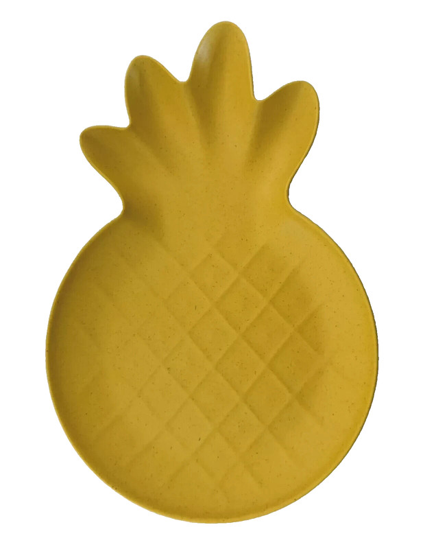 Sun Squad Melamine Four Pineapple Shape Dinner Plates Orange Pink Blue Yellow m2 gallery