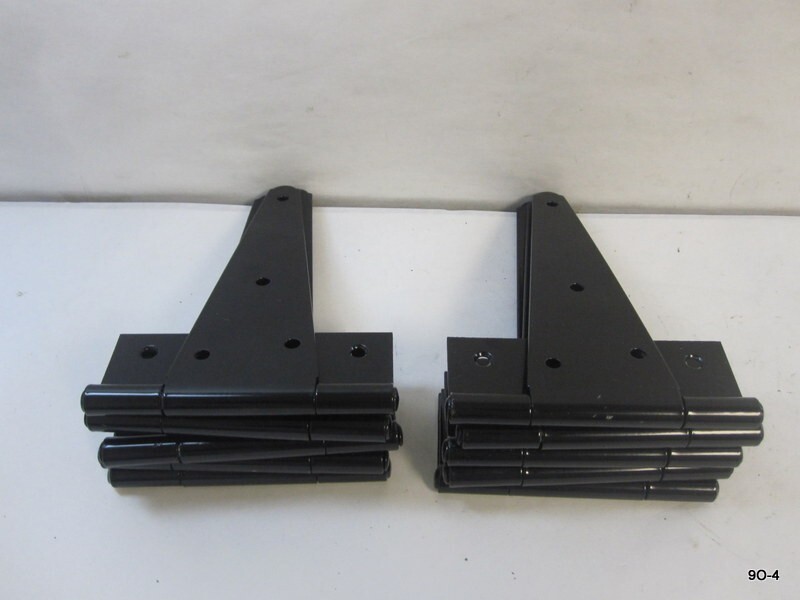 10 Pack T-Hinges 8" Powder Coated Black NO MOUNTING HARDWARE gallery