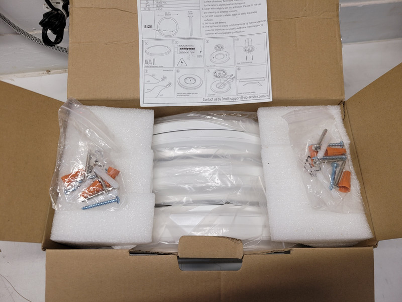 NEW Intertek Zemty 6 Pack 12" LED Flush Mount Light 28W White 3000/4500/6000K gallery