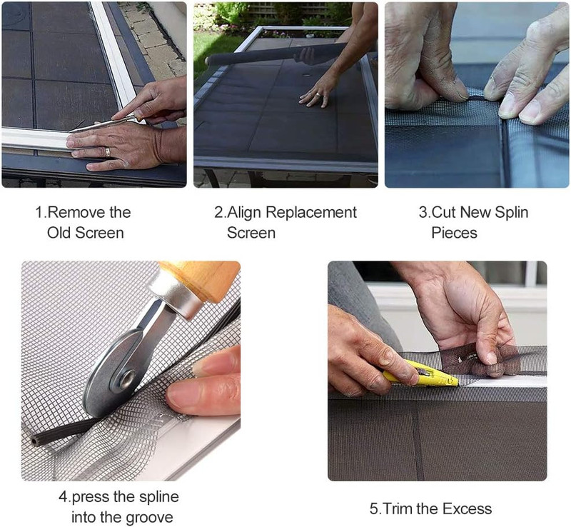 Fiberglass Screen Roll High Visibility and Durable Screen Easy to DIY Repair or gallery