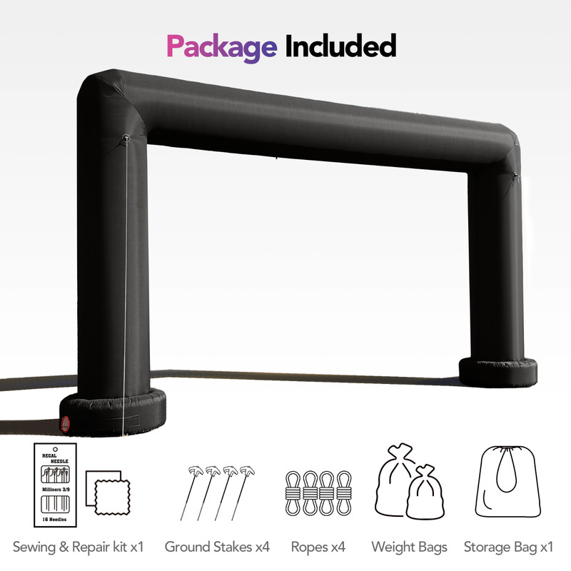 Large 21Ft Square Inflatable Arch with built-in blower - Black gallery