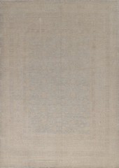 Handmade Transitional Muted Oushak Turkish Rug 8×10 Ft Vegetable Dye Wool Rug