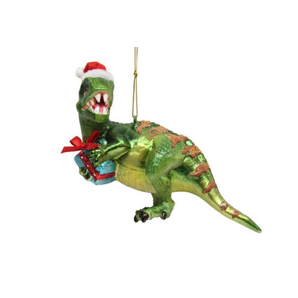 Blown Glass Dinosaur Ornament – 7 Inches, Holiday Decoration gallery