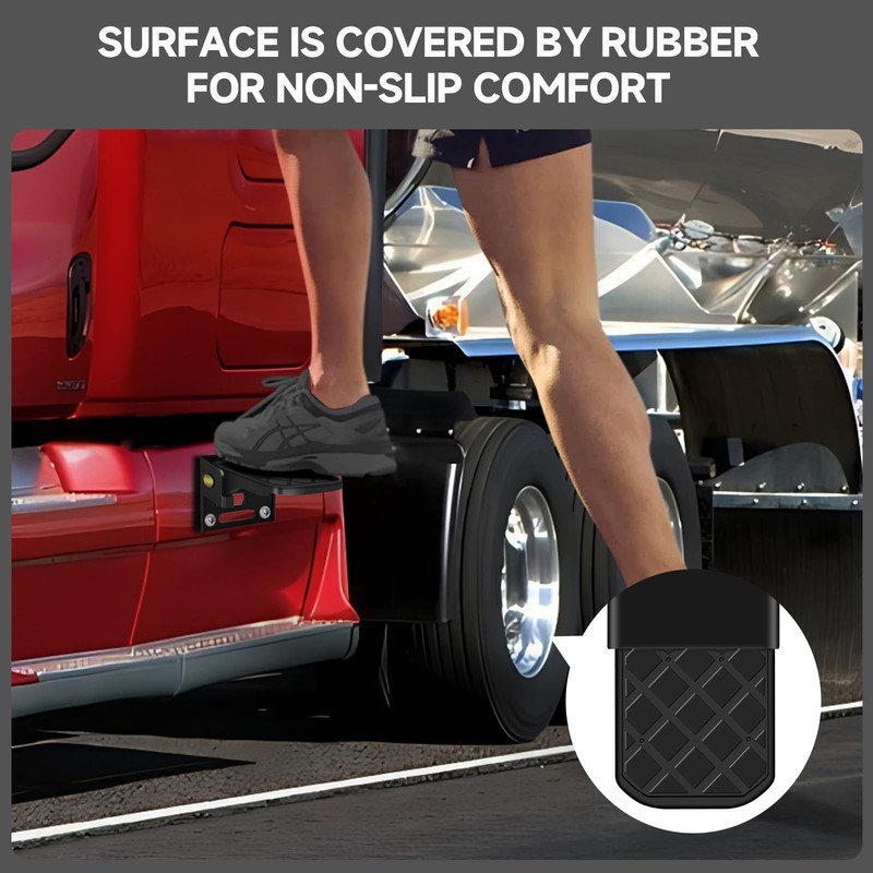 Folding Truck Bed Step, Bumper Steps for Pickup Truck, Tailgate Ladder for RV... gallery