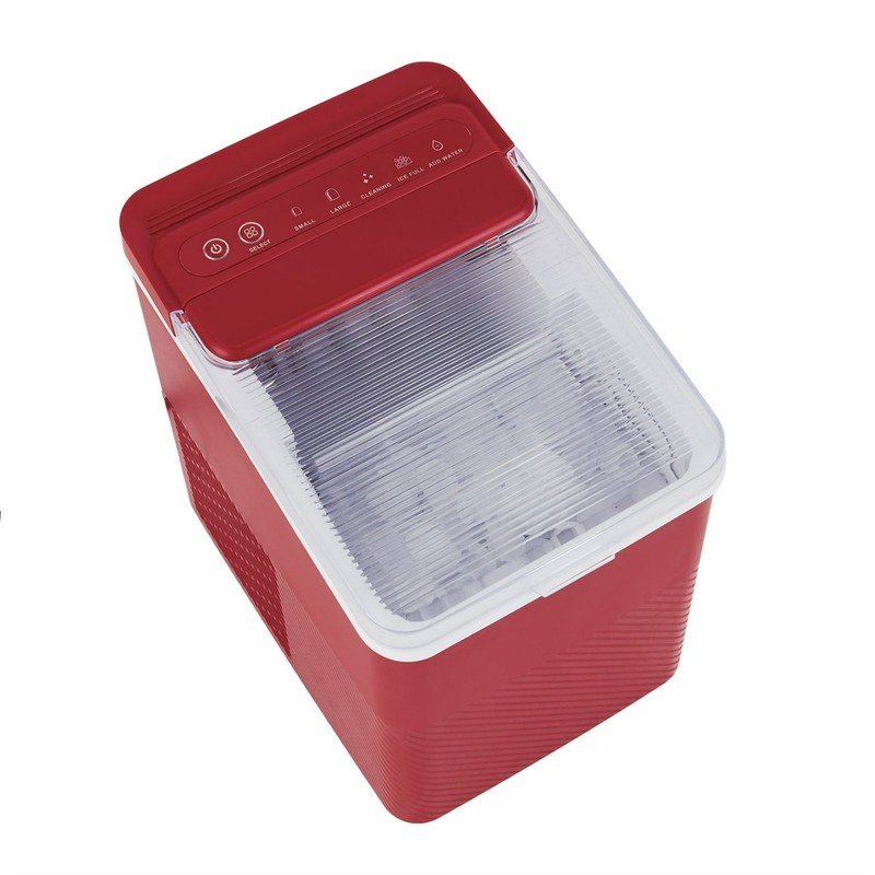 Mainstays Portable Countertop Ice Maker, 26 lbs Per Day,Compact Ice Machine Red gallery
