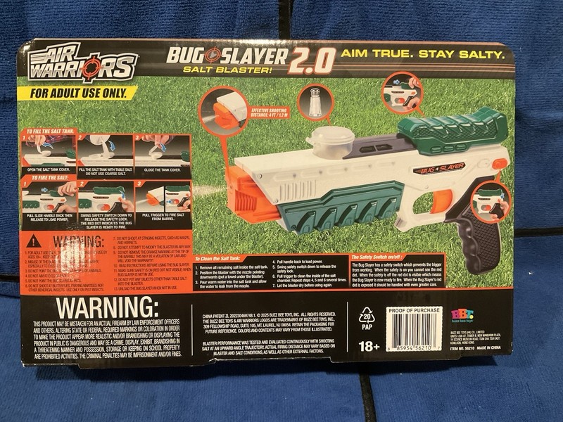 Bug Slayer Salt Blaster Bug Killer Fly Stopper Pistol Gun with Safety gallery