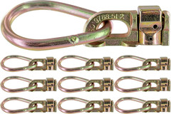 Double Stud L Track Fitting with Pear Link (10 Pack) 5,000 Pounds Break Strength