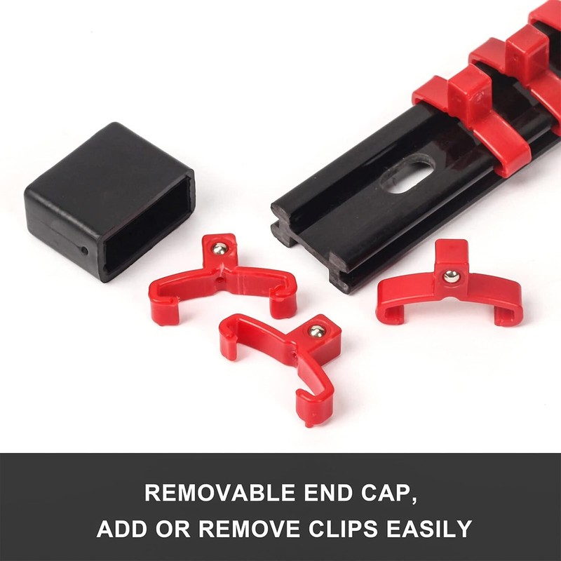 12PC ABS Socket Organizer Portable Socket Rail Holder for Toolbox 1/4" 3/8" 1/2" gallery